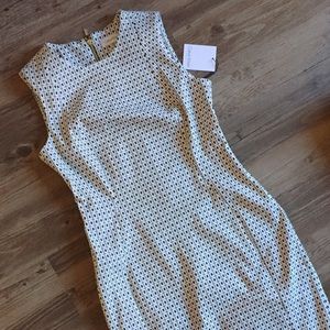 BNWT Calvin Klein Sheath Dress, Sz 8, Black/white